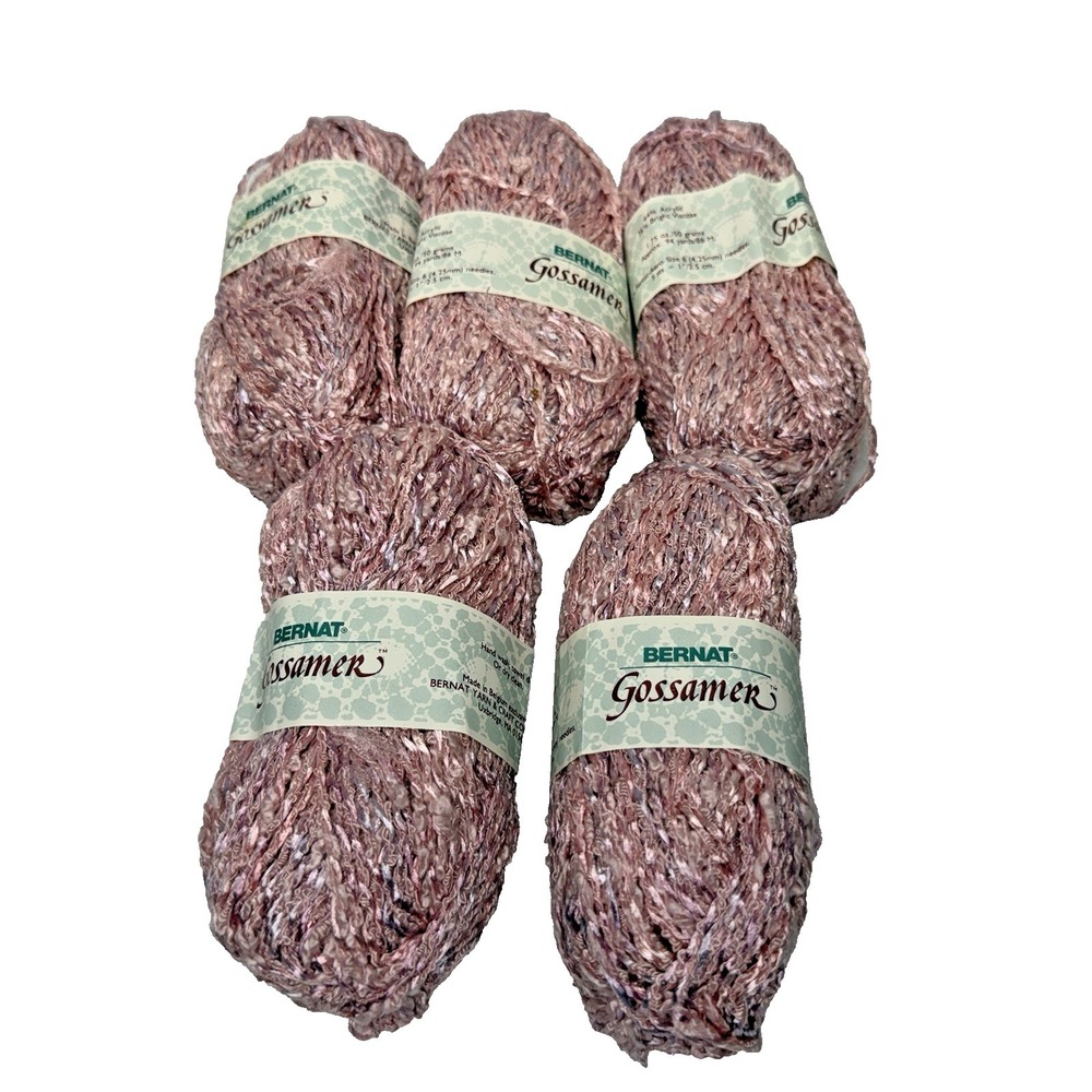 Bernat Gossamer Yarn Light Purple 50 g 1.75 oz Belgium AC 37638 Lot of 5